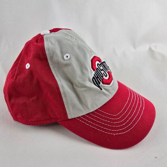 Ohio State Buckeyes Two Tone Hat Mens One Size Red Gray Adjustable Cap OSU Logo - Picture 2 of 9